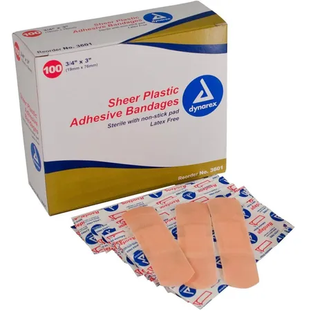 Bandage Adhesive Sheer 3/4" x 3", 100/Bx