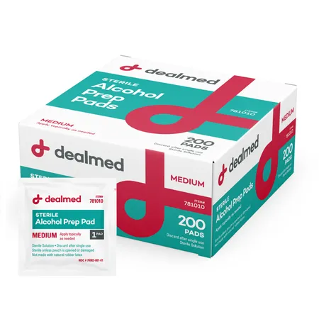 Alcohol Prep Pad Medium, 200/Box