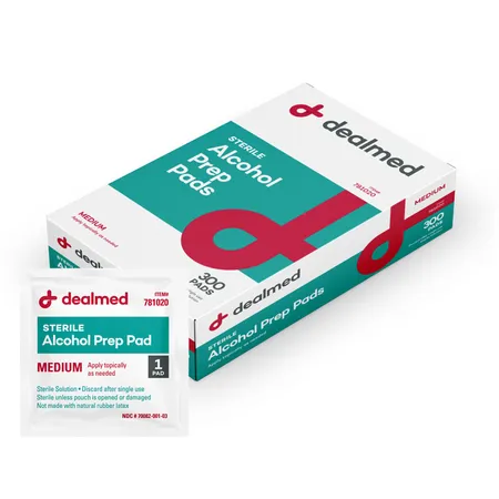 Alcohol Prep Pad Medium, 300/Box