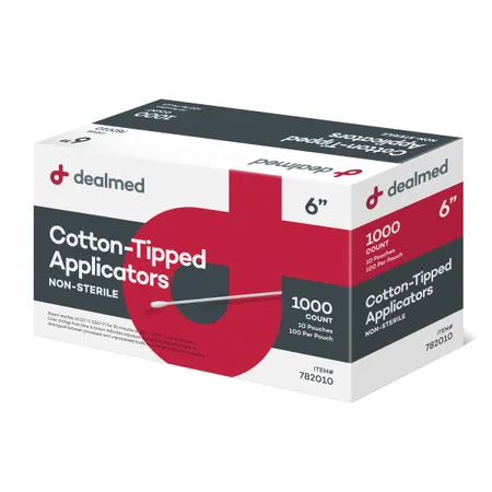 Applicator Cotton Tip N/S 6" Wood, 1000/Box