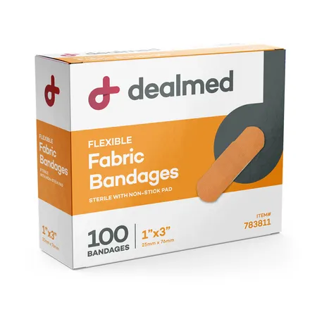 Bandage Adhesive Fabric 1" x 3", 100/Box