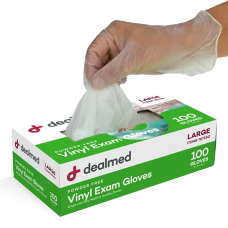 Glove Exam Vinyl N/S Natural Large, 100/Box