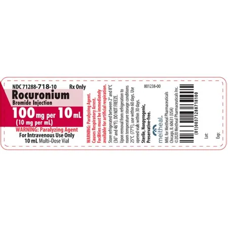 Rocuronium Bromide Injection 100mg 10mL (10mg/mL) MDV 10/BX | Dealmed ...