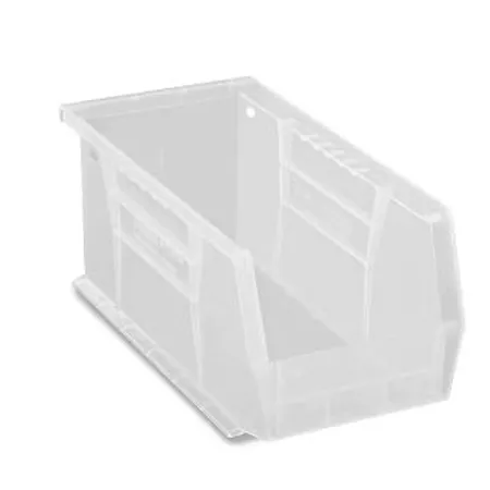 Plastic Stackable Bins - 11 x 11 x 5", Clear, 6/Cs