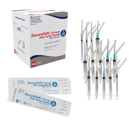Syringe Safety 3 mL 25G x ⅝" LL, 100/Bx