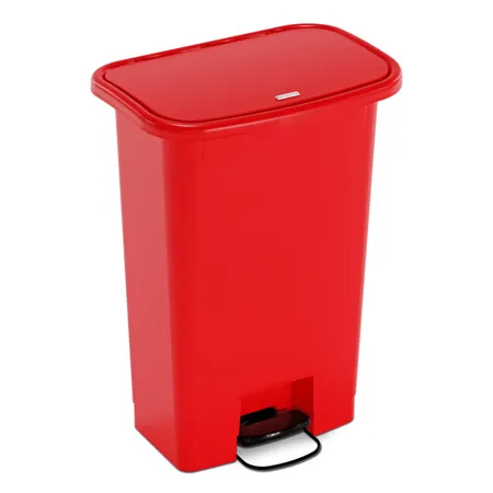 Waste Receptacle, Plastic, 24 Gallon, Red