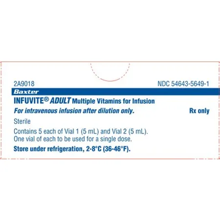 Infuvite Adult Multivitamin Kit 5 mL SDV, 5/Pk | Dealmed Medical Supplies