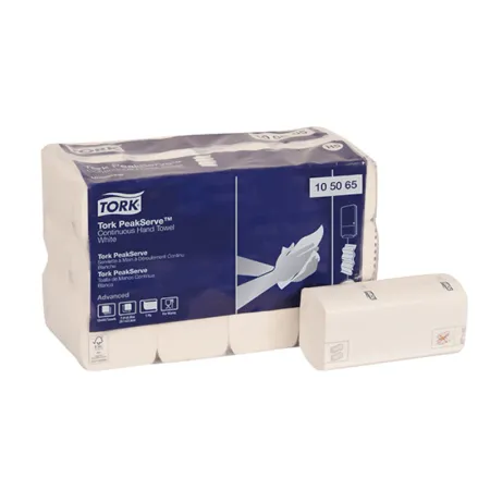 Advanced PeakServe Hand Towel, Continuous, 1-Ply, White, 8.9" x 7.9", 410 sht/Pk , 12/cs