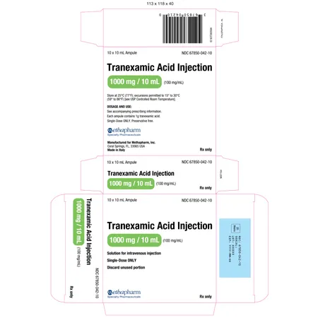 Tranexamic Acid 100 mg/mL 1000 mg/10 mL 10 mL SDV, 10/Bx | Dealmed ...