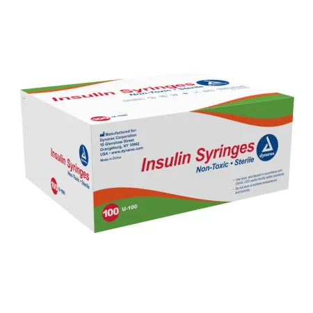 Insulin Syringe 1 mL 28G x ½", 100/Bx