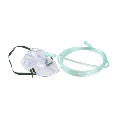 Oxygen Medium-Concentration Elongated Mask + 7' (2.1m) tubin, Ped/Standard Connector, 50/cs