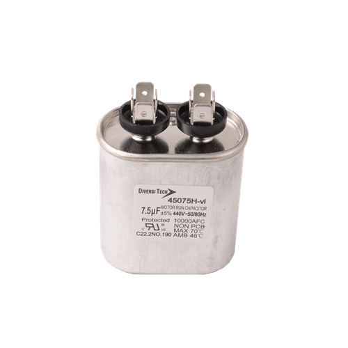 Mtr. Run Cap,Oval, 7.5uf 440v