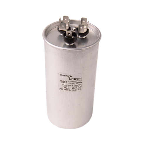 Mtr. Run Cap,Rnd, 60+10uf 440v