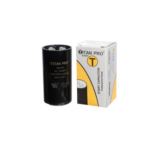 Titan Pro TSMJ161 Motor Start Capacitor - 161-193 MFD / 165 VAC For HVAC & Motors 11 thumbnail image