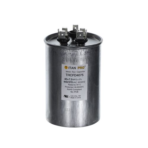 40+7.5 MFD 440/370V ROUND