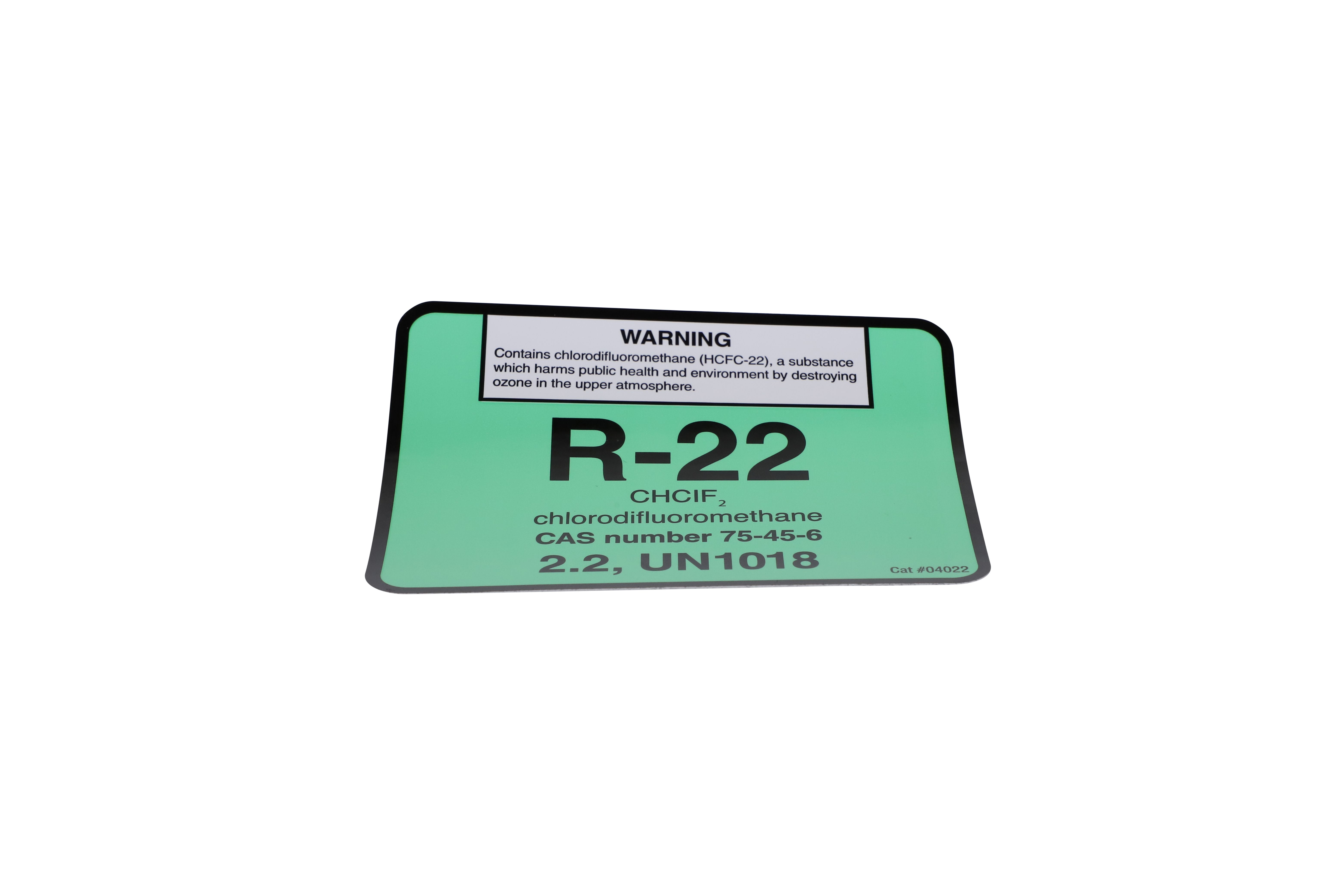 Label, Rfrg.ID, R-22, Pk of 10