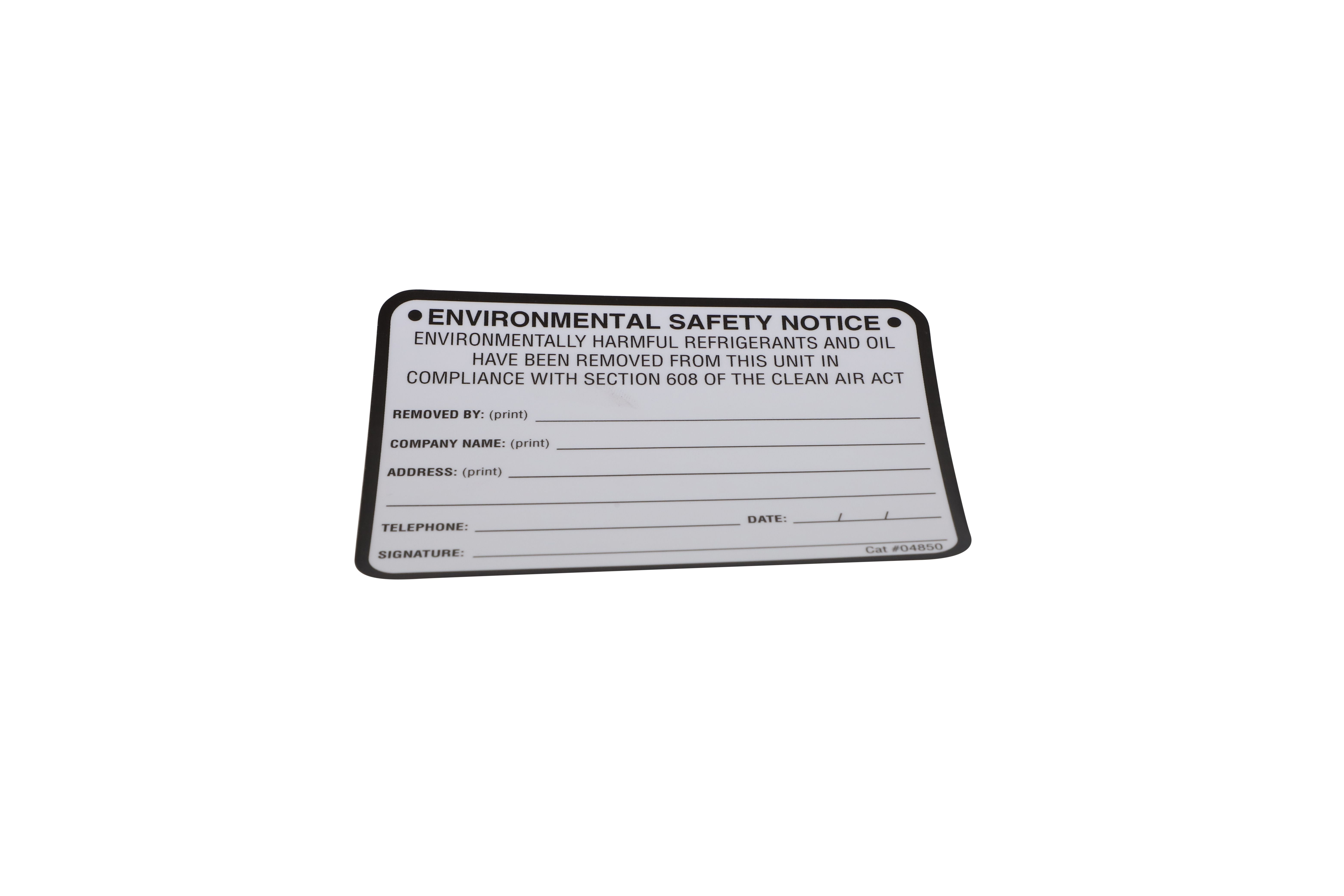 Label,Env.Safety Note,Pk of 10