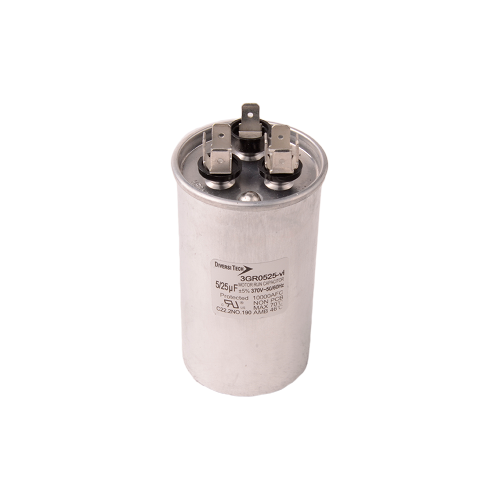 Mtr. Run Cap,Rnd,25.5+5uf 370v