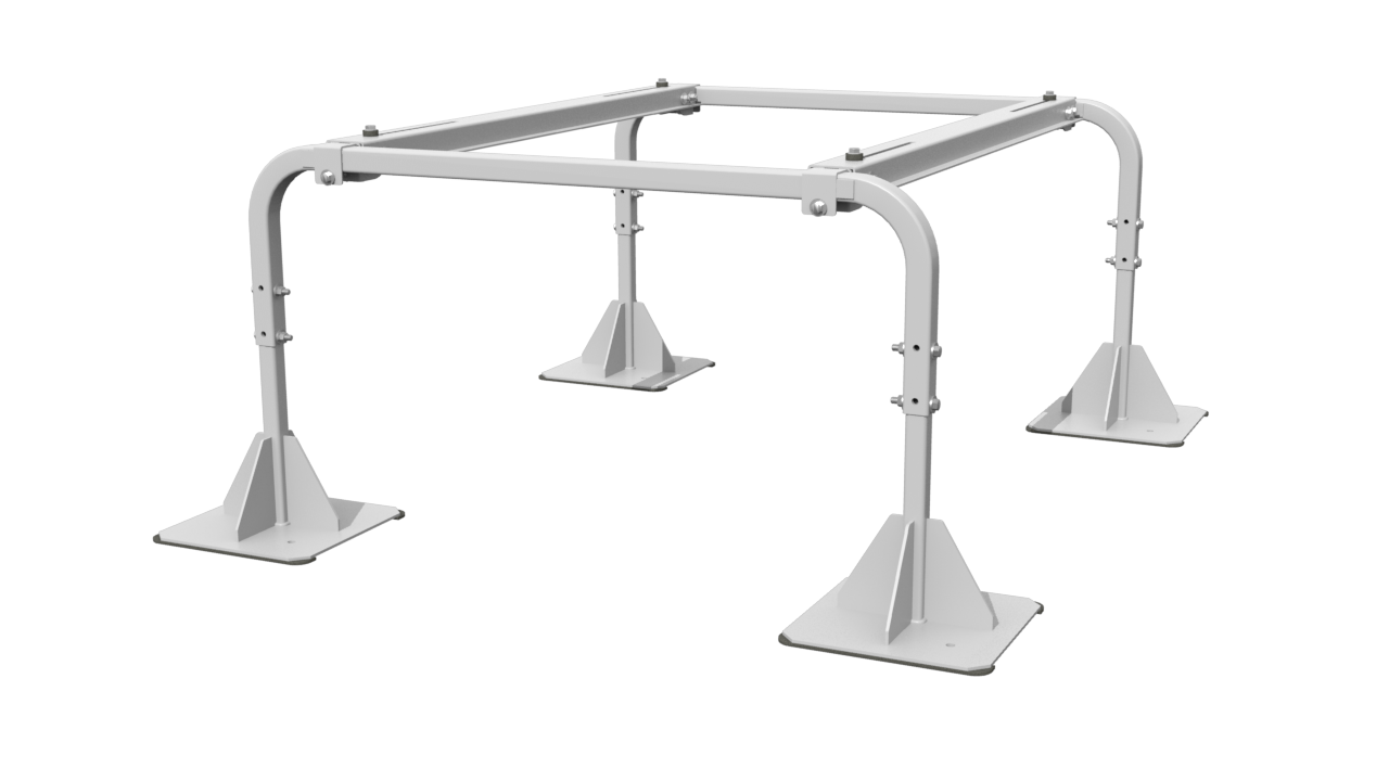 SS BASE W/48in RAILS 24in TALL